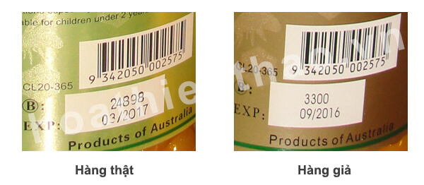 Phân biệt sữa ong chúa Costar 1450mg chính hãng của Úc