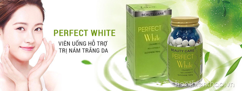 Viên uống trị nám trắng da Perfect White hỗ trợ ức chế nám từ bên trong, điều trị nám tận gốc