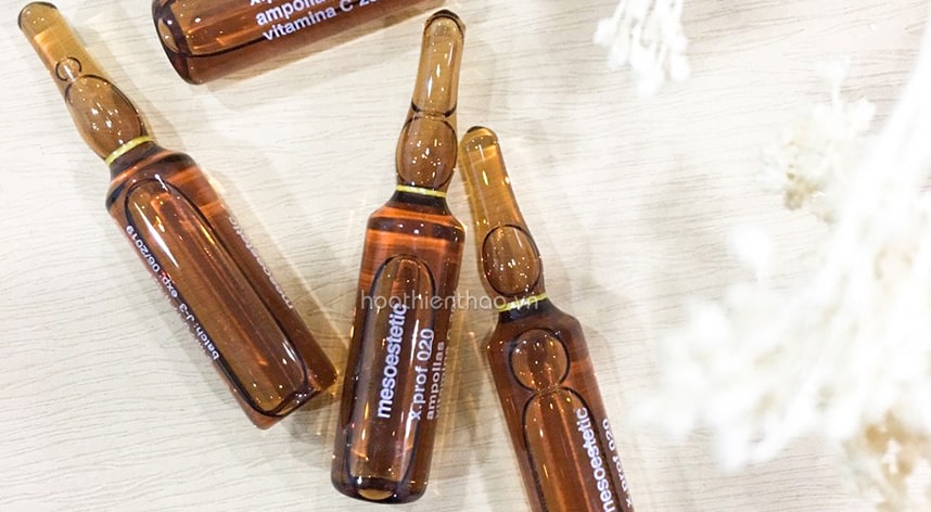 Cách dùng serum trắng da trị nám Mesoestetic Vitamin C - HoaThienThao