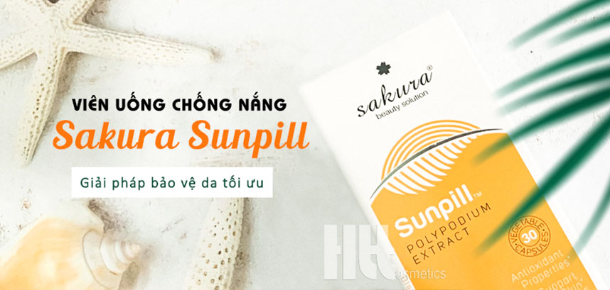 Viên uống chống nắng bảo vệ da tối ưu Sakura Sunpill
