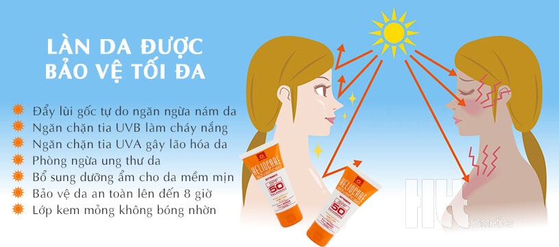 Heliocare Cream SPF 50 bảo vệ tối đa cho làn da của bạn