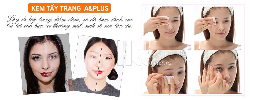 Kem tẩy trang A&Plus Make-up Remover A001 - Hoa Thiên Thảo