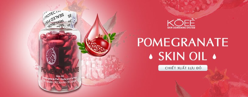 Serum dưỡng trắng da giảm nhăn lựu đỏ Koee Pomegranate Skin Oil - Hoa Thiên Thảo