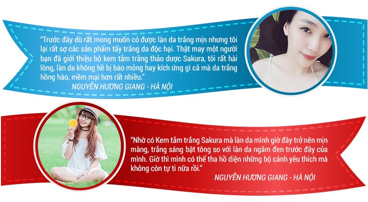 Bộ kem tắm trắng Sakura Vitamin C và thảo dược