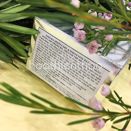 Kem dưỡng trắng da trị nám ban ngày cao cấp Sakura Whitening Day SPF 50 - Hoa Thien Thao Cosmetics