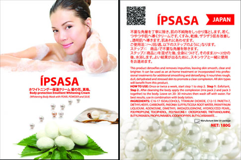 Kem tắm trắng Ipsasa được chiết xuất từ ngọc trai và tơ tằm