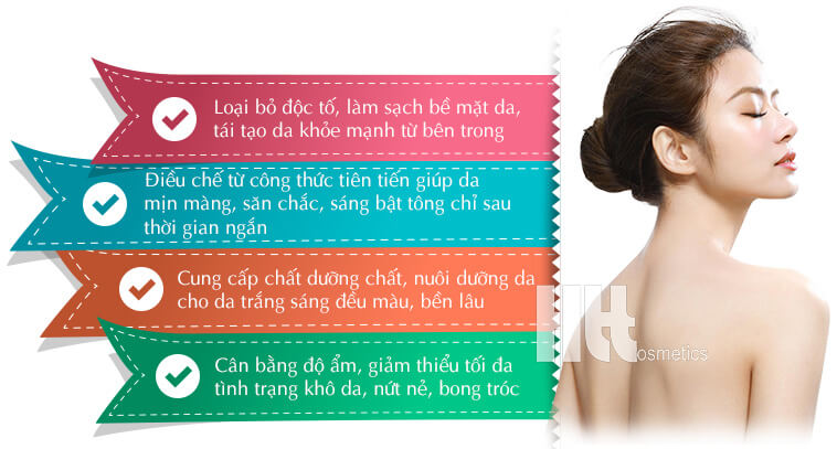 Kem tắm trắng Sakura bùn khoáng - Hoa Thiên Thảo