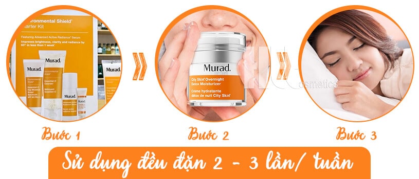 Mặt nạ ngủ thải độc da dạng kem Murad City Skin Overnight Detox Moisturizer - Hoa Thiên Thảo