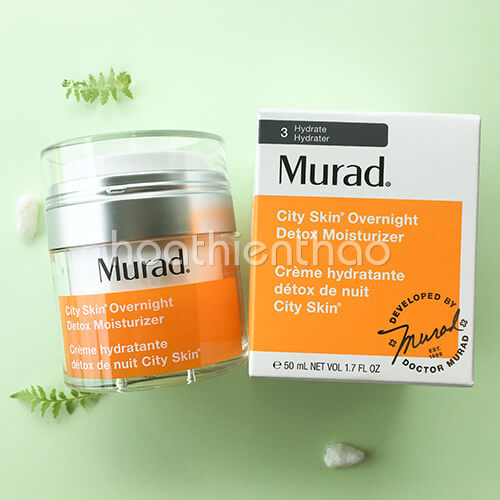 Mặt nạ ngủ thải độc da dạng kem Murad City Skin Overnight Detox Moisturizer - Hoa Thiên Thảo