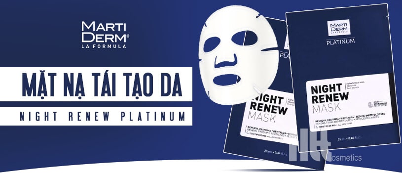 Mặt nạ tái tạo da MartiDerm Night Renew Platinum - Hoa Thiên Thảo