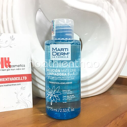 Nước tẩy trang MartiDerm 3 in 1 Cleansing Micellar Solution - Hoa Thiên Thảo