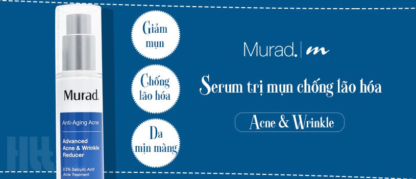 Serum giảm mụn và nếp nhăn Murad Advanced Blemish Wrinkle Reducer - Hoa Thiên Thảo