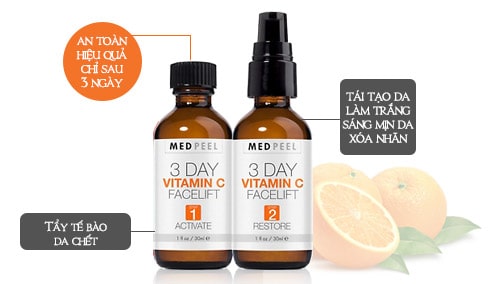 Serum thay da sinh học Medpeel Vitamin C 3-Day Facelift