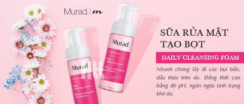 Sữa rửa mặt tạo bọt Murad Daily Cleansing Foam - Hoa Thiên Thảo