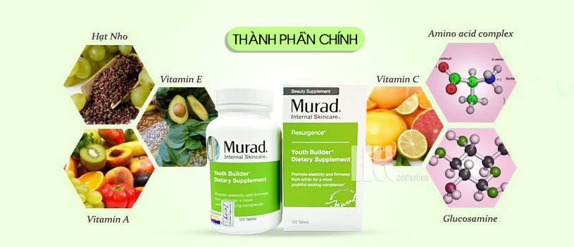 Thành phần chính Viên uống Murad Youth Builder Dietary Supplement