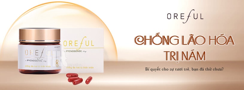 Viên uống chống lão hóa trị nám Oreful Pycnogenol 80mg - Hoa Thien Thao Cosmetics