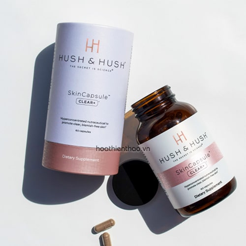 Viên uống trị mụn, cân bằng nhờn Hush & Hush SkinCapsule Clear+